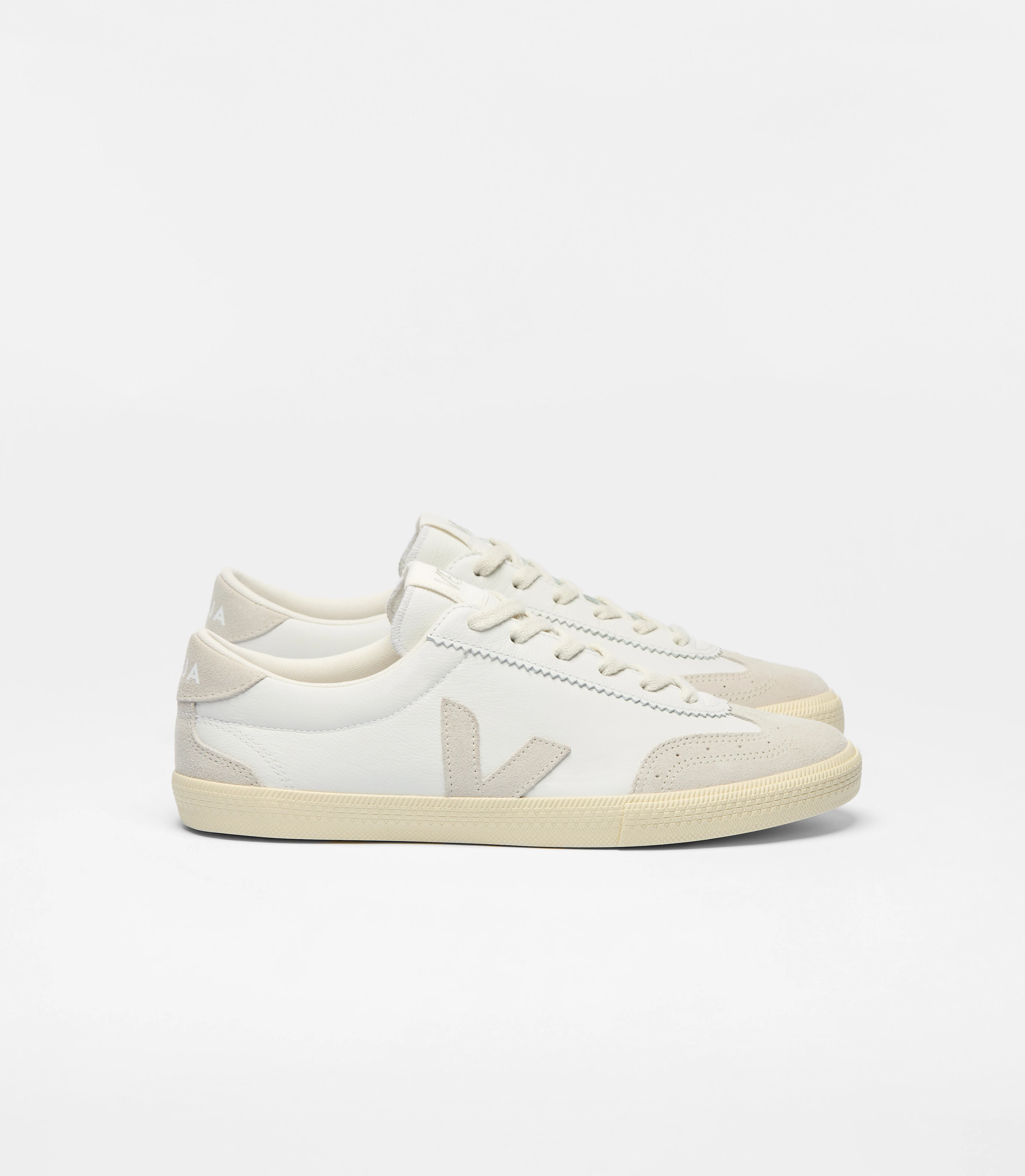 VOLLEY LEATHER WHITE NATURAL